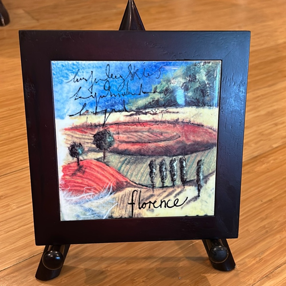 Decorative plaque with easel - 8 x 8